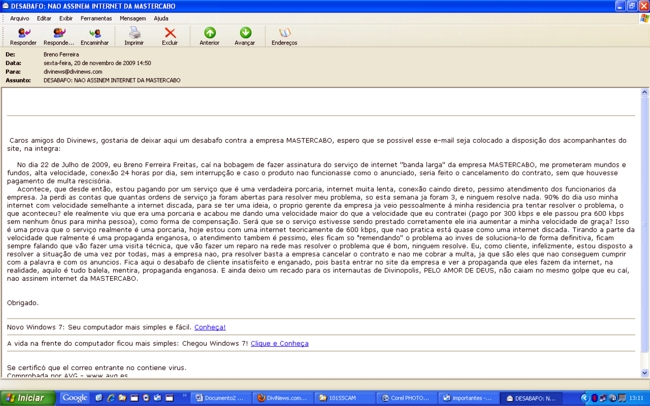 reclamao mastercabo